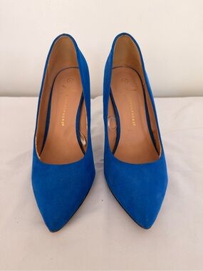 Atmosphere Women's Cobalt Blue Suede Pointed Pumps